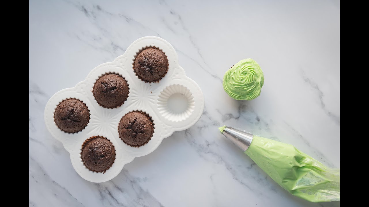 Cupcakes menthe chocolat pour la Saint-Patrick
