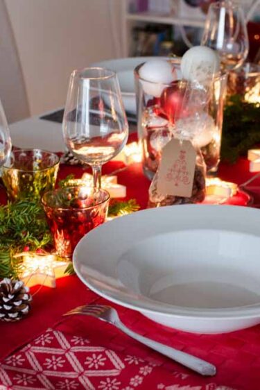 Une décoration de table pour Noël