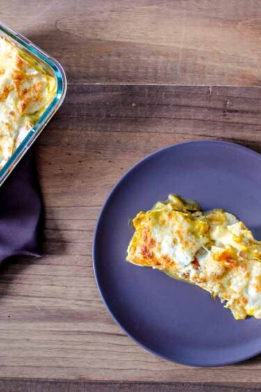 Lasagnes à la ratatouille et au poulet