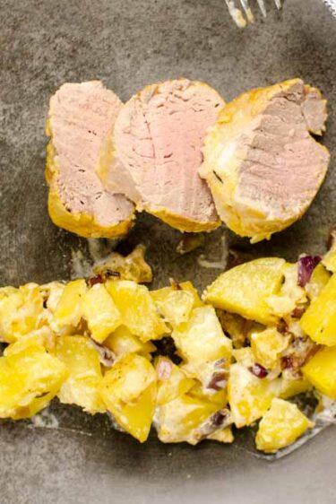 Filet mignon de porc à la moutarde au safran