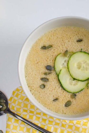 Gaspacho de concombre et agrumes