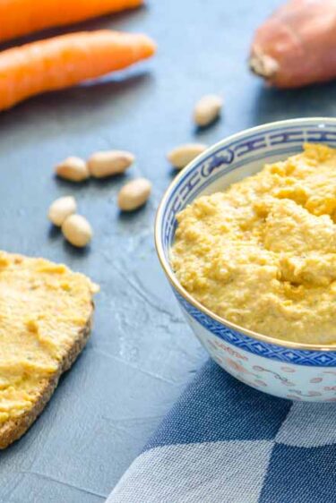 Tartinade de carottes aux beurre de cacahuètes
