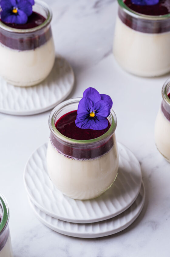Panna cotta à la myrtille