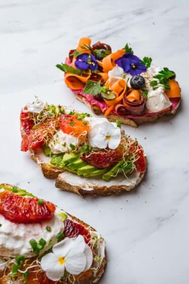 idées de tartines originales pour un brunch élégant maison
